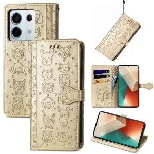 ART ANIMALS Peňaženkový obal pre Xiaomi Redmi Note 13 Pro 5G / Xiaomi Poco X6 5G zlatý