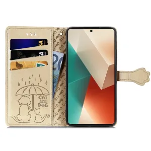 ART ANIMALS Peňaženkový obal pre Xiaomi Redmi Note 13 Pro 5G / Xiaomi Poco X6 5G zlatý