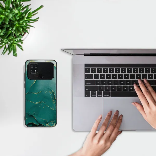 MY ART Ochranný kryt pre Xiaomi Poco C40 GREEN MARBLE (145)