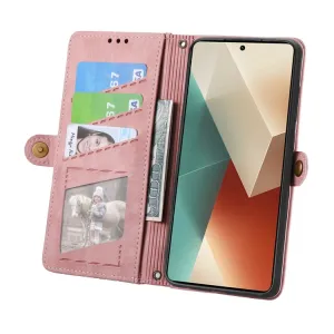 GEOM Peňaženkové puzdro pre Xiaomi Redmi Note 13 ružové