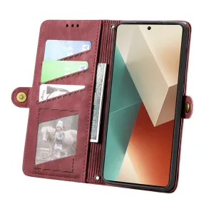 GEOM Peňaženkové puzdro pre Xiaomi Redmi Note 13 červené