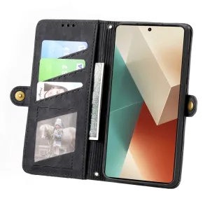GEOM Peňaženkové puzdro pre Xiaomi Redmi Note 13 čierne