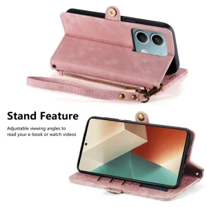 GEOM Peňaženkové puzdro pre Xiaomi Redmi Note 13 ružové