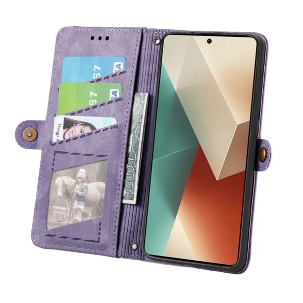 GEOM Peňaženkové puzdro pre Xiaomi Redmi Note 13 fialové