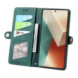 GEOM Peňaženkové puzdro pre Xiaomi Redmi Note 13 zelené