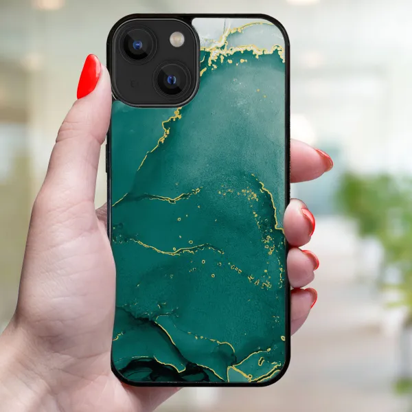 MY ART Ochranný kryt pre Apple iPhone 14 GREEN MARBLE (145)