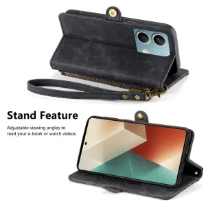 GEOM Peňaženkové puzdro pre Xiaomi Redmi Note 13 čierne