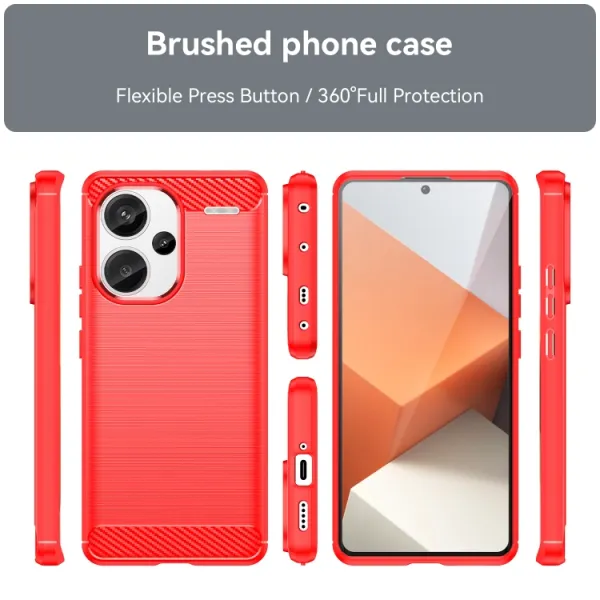 FLEXI TPU Ochranný kryt pre Xiaomi Redmi Note 13 Pro+ 5G červený