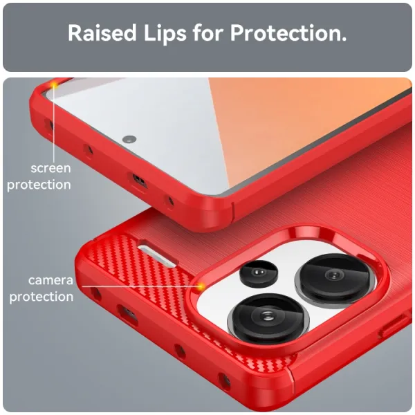 FLEXI TPU Ochranný kryt pre Xiaomi Redmi Note 13 Pro+ 5G červený
