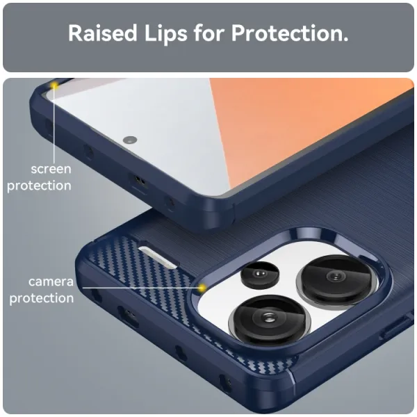 FLEXI TPU Ochranný kryt pre Xiaomi Redmi Note 13 Pro+ 5G modrý