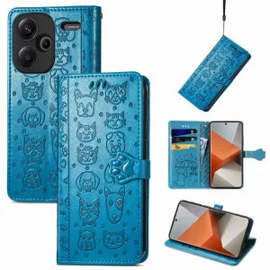 ART ANIMALS Peňaženkový obal pre Xiaomi Redmi Note 13 Pro+ 5G modrý