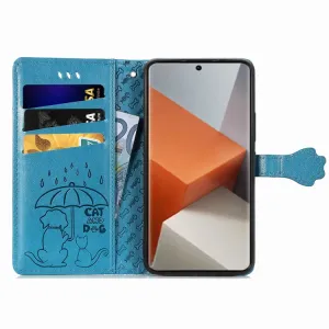 ART ANIMALS Peňaženkový obal pre Xiaomi Redmi Note 13 Pro+ 5G modrý