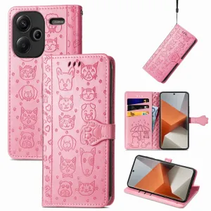 ART ANIMALS Peňaženkový obal pre Xiaomi Redmi Note 13 Pro+ 5G ružový
