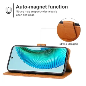 SMOOTH Peňaženkové puzdro pre Honor Magic6 Lite 5G hnedé