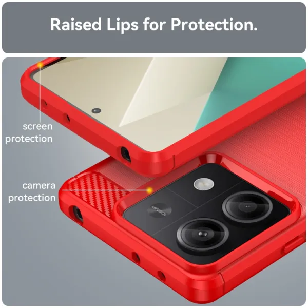 FLEXI TPU Ochranný kryt Xiaomi Redmi Note 13 5G červený