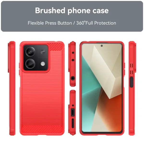 FLEXI TPU Ochranný kryt Xiaomi Redmi Note 13 5G červený