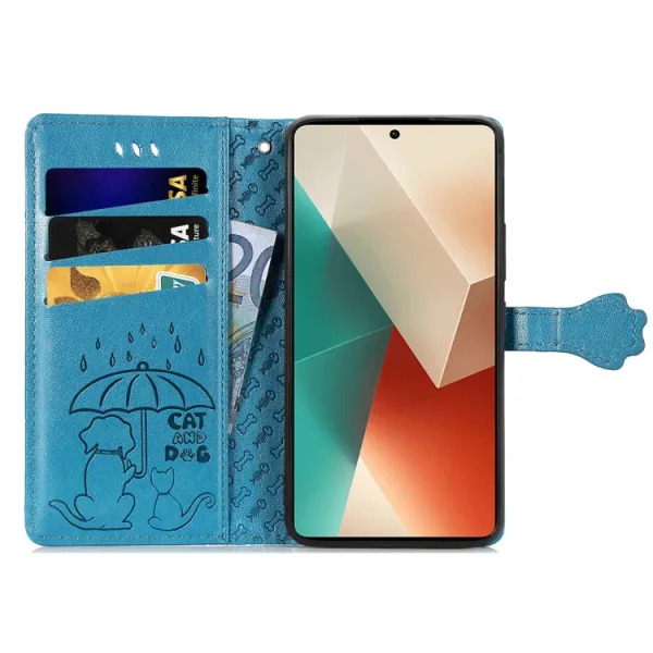 ART ANIMALS Peňaženkový obal pre Xiaomi Redmi Note 13 Pro 5G / Xiaomi Poco X6 5G modrý