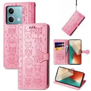 ART ANIMALS Peňaženkový obal pre Xiaomi Redmi Note 13 5G ružový
