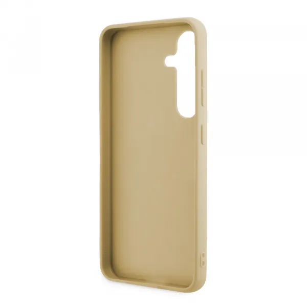 Guess Glitter Flakes Metal Logo Kryt pre Samsung S24 Plus, Zlatý