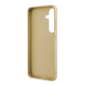 Guess Glitter Flakes Metal Logo Kryt pre Samsung S24 Plus, Zlatý