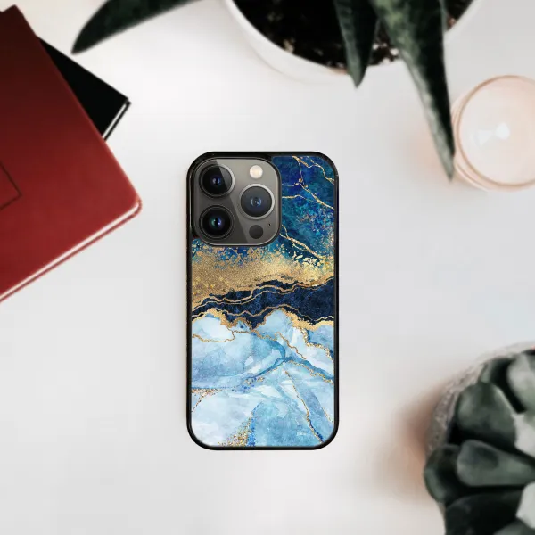 MY ART Ochranný kryt pre Apple iPhone 14 Pro BLUE MARBLE (141)