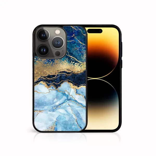 MY ART Ochranný kryt pre Apple iPhone 14 Pro BLUE MARBLE (141)