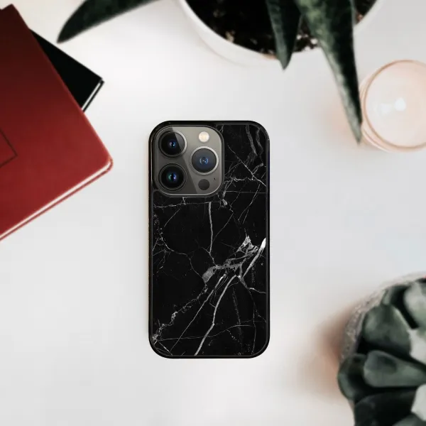 MY ART Ochranný kryt pre Apple iPhone 14 Pro Max BLACK MARBLE (142)