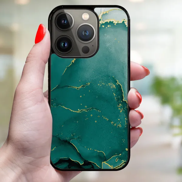 MY ART Ochranný kryt pre Apple iPhone 14 Pro Max GREEN MARBLE (145)