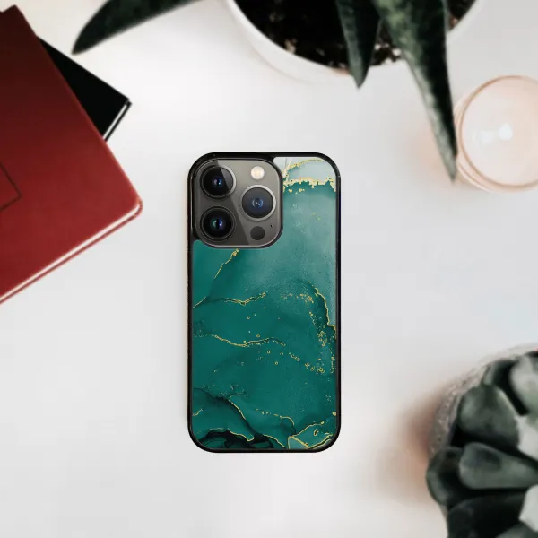 MY ART Ochranný kryt pre Apple iPhone 14 Pro Max GREEN MARBLE (145)