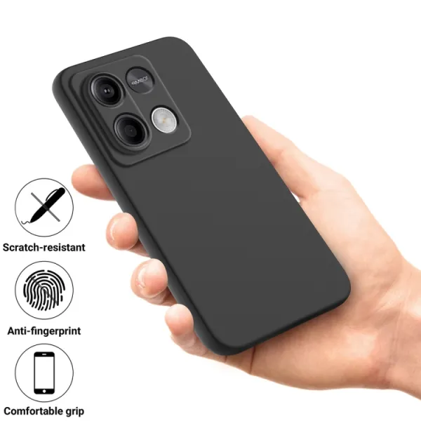 RUBBER Ochranný kryt pre Xiaomi Redmi Note 13 5G čierny