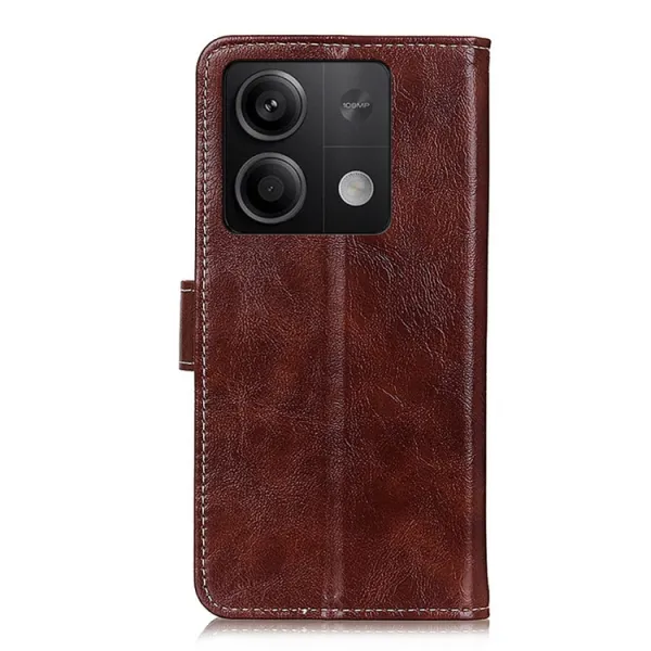 RETRO Peňaženkové puzdro Xiaomi Redmi Note 13 5G hnedé