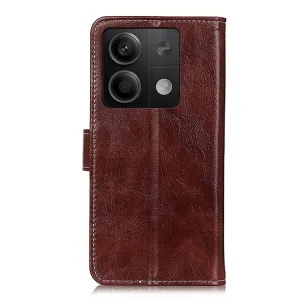 RETRO Peňaženkové puzdro Xiaomi Redmi Note 13 5G hnedé