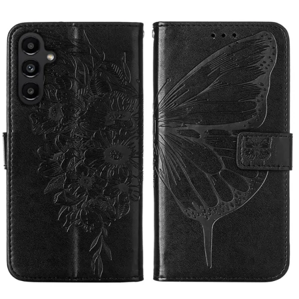 ART BUTTERFLY Peňaženkový obal pre Samsung Galaxy A15 / A15 5G čierny