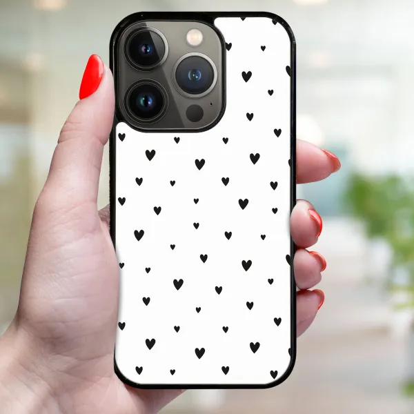 MY ART Ochranný kryt pre Apple iPhone 14 Pro Max BLACK HEARTS (167)