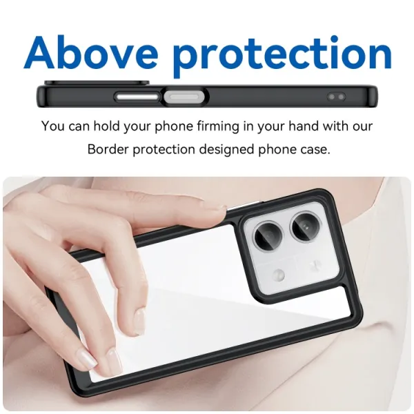 CRYSTAL Ochranný kryt pre Xiaomi Redmi Note 13 5G čierny