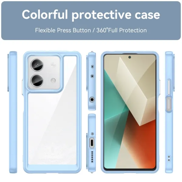 CRYSTAL Ochranný kryt pre Xiaomi Redmi Note 13 5G modrý