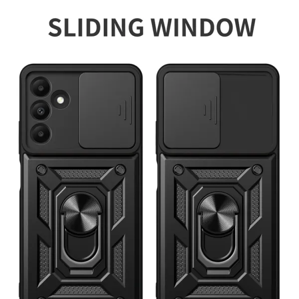 RING CAMERA Kryt s držiakom pre Samsung Galaxy A15 / A15 5G modrý