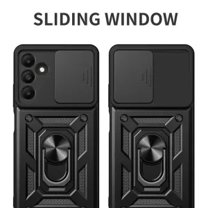 RING CAMERA Kryt s držiakom pre Samsung Galaxy A15 / A15 5G modrý