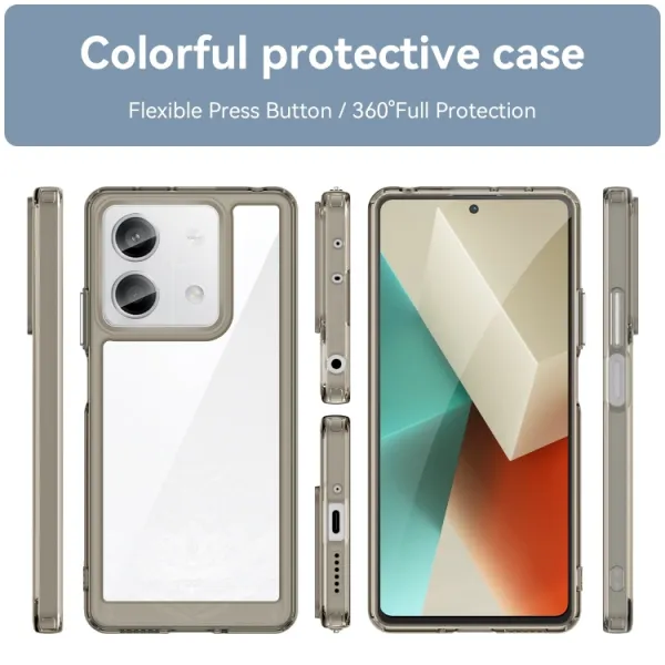 CRYSTAL Ochranný kryt pre Xiaomi Redmi Note 13 5G šedý