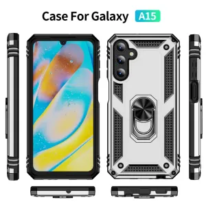 RING Kryt s držiakom pre Samsung Galaxy A15 / A15 5G strieborný