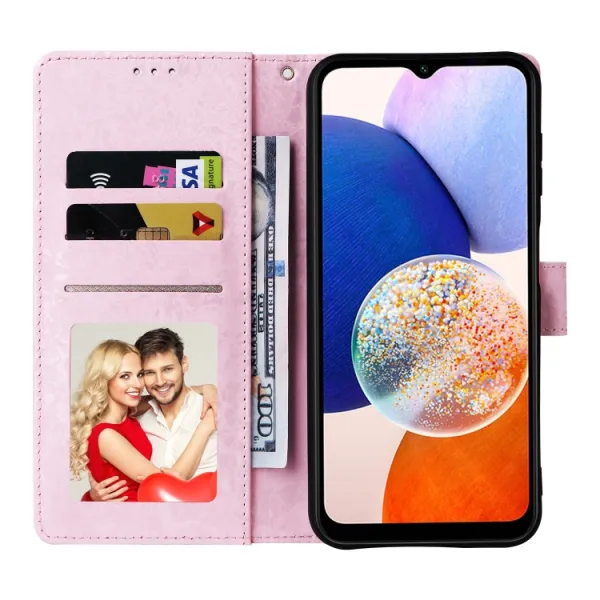 FLOWERY Peňaženkové puzdro pre Samsung Galaxy A15 / A15 5G FLOWER