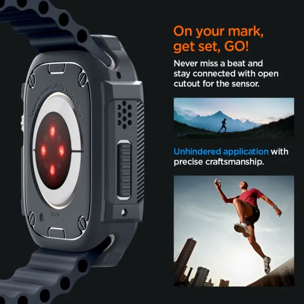 SPIGEN RUGGED ARMOR Obal na hodinky Apple Watch Ultra 1 / 2 49mm DARK GREY