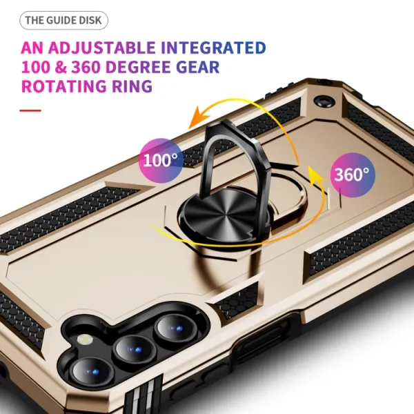 RING Kryt s držiakom pre Samsung Galaxy A15 / A15 5G zlatý