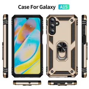 RING Kryt s držiakom pre Samsung Galaxy A15 / A15 5G zlatý