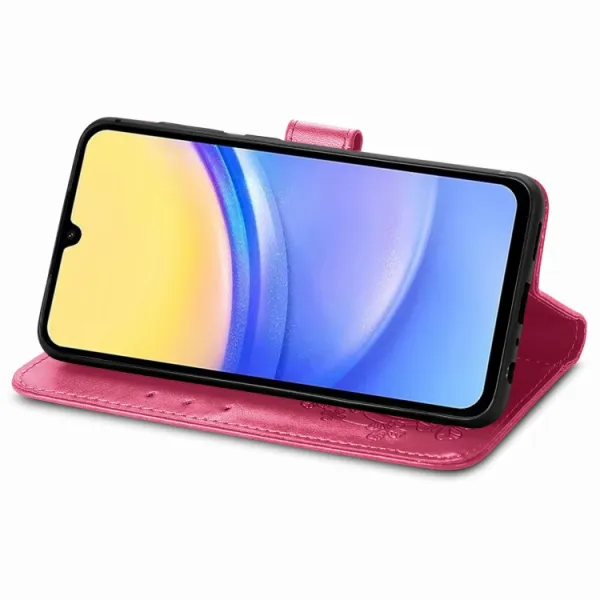 ART FLOWERS Peňaženkový obal pre Samsung Galaxy A15 / A15 5G tmavoružový