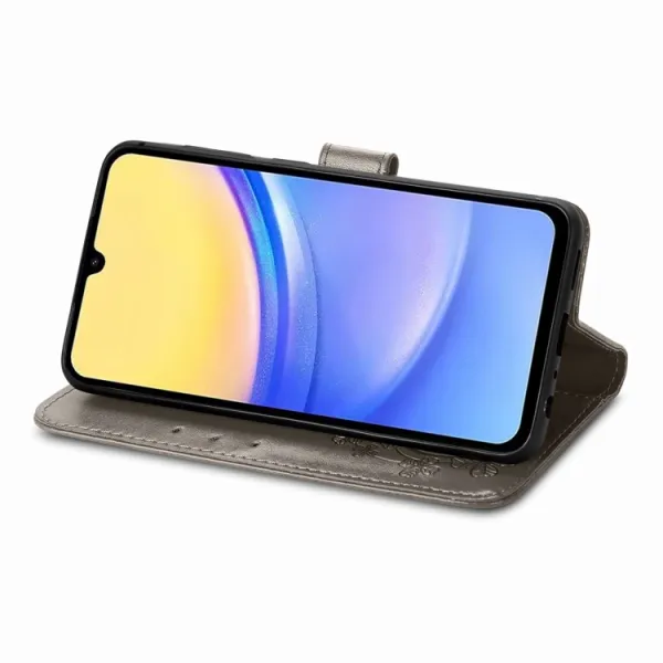 ART FLOWERS Peňaženkový obal pre Samsung Galaxy A15 / A15 5G šedý