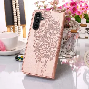 ART BUTTERFLY Peňaženkový obal pre Samsung Galaxy A15 / A15 5G ružový