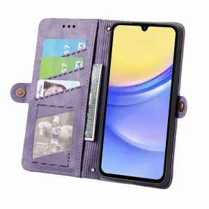 GEOM Peňaženkové puzdro pre Samsung Galaxy A15 / A15 5G fialové