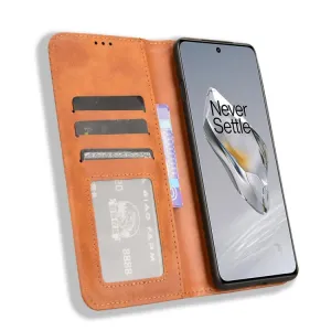 BUSINESS Peňaženkový kryt pre OnePlus 12R hnedý