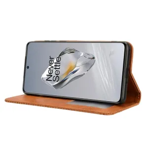 BUSINESS Peňaženkový kryt pre OnePlus 12R hnedý